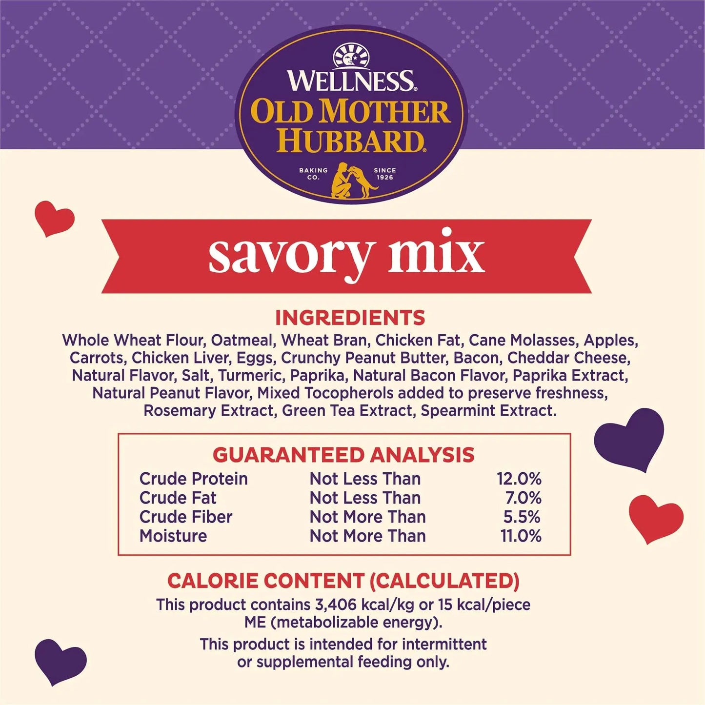 (4 Pack) by Wellness Classic Savory Mix Baked Biscuit Treats for Dogs, Mini 16 Ounce Bag