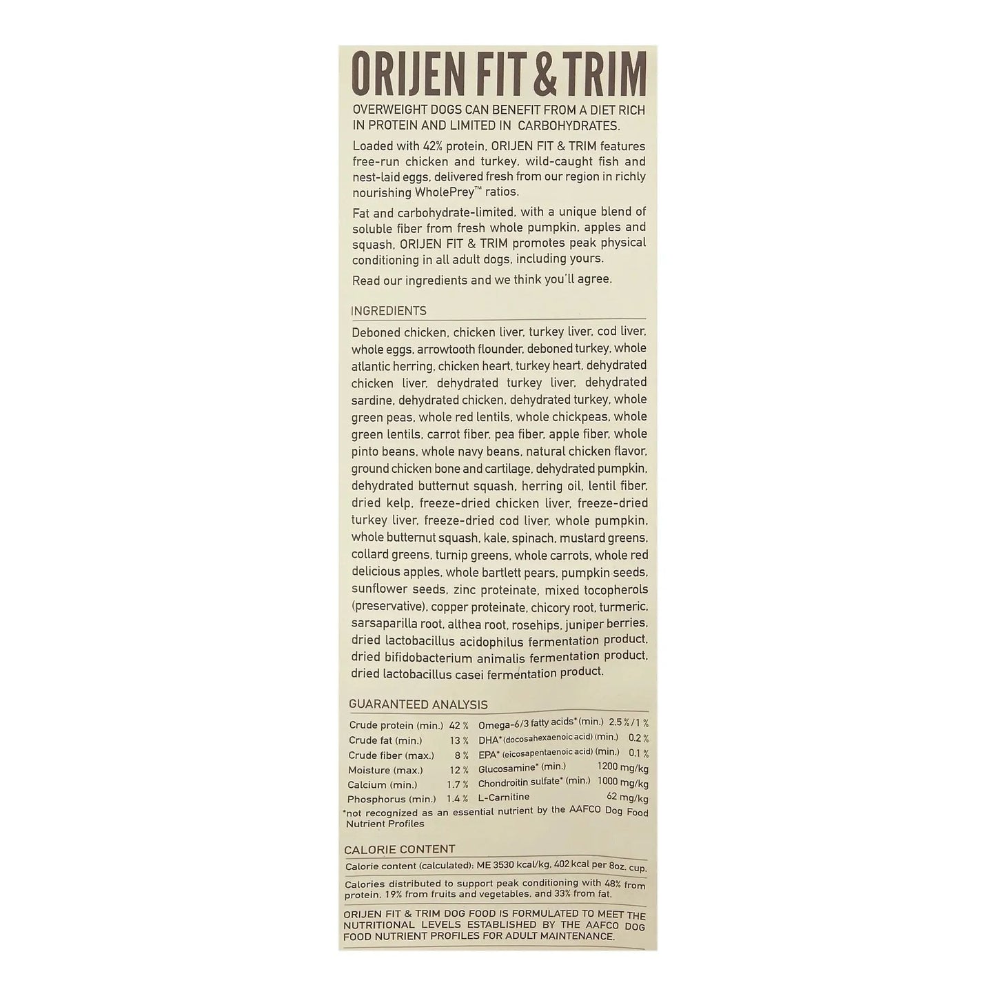 Fit & Trim Biologically Appropriate Grain-Free Dry Dog Food, 4.5 Lb