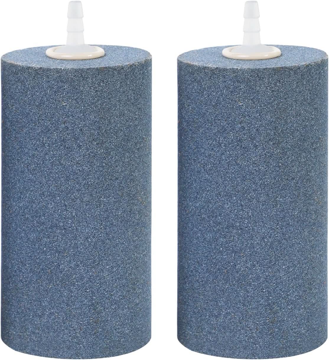 4x2 Inch Aquarium Air Stone - 2 Pack, Large Airstone Aerator Bubble Diffuser for Aquariums, Hydroponics, Ponds, and Fish Tanks
