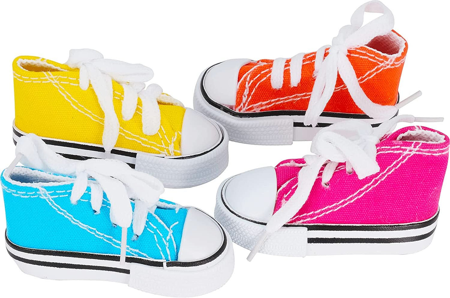 Colorful Cotton and Rubber Mini Sneakers Bird Toys for Parrots, Quakers, and Cockatiels