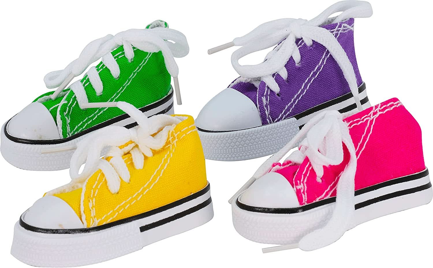Colorful Cotton and Rubber Mini Sneakers Bird Toys for Parrots, Quakers, and Cockatiels