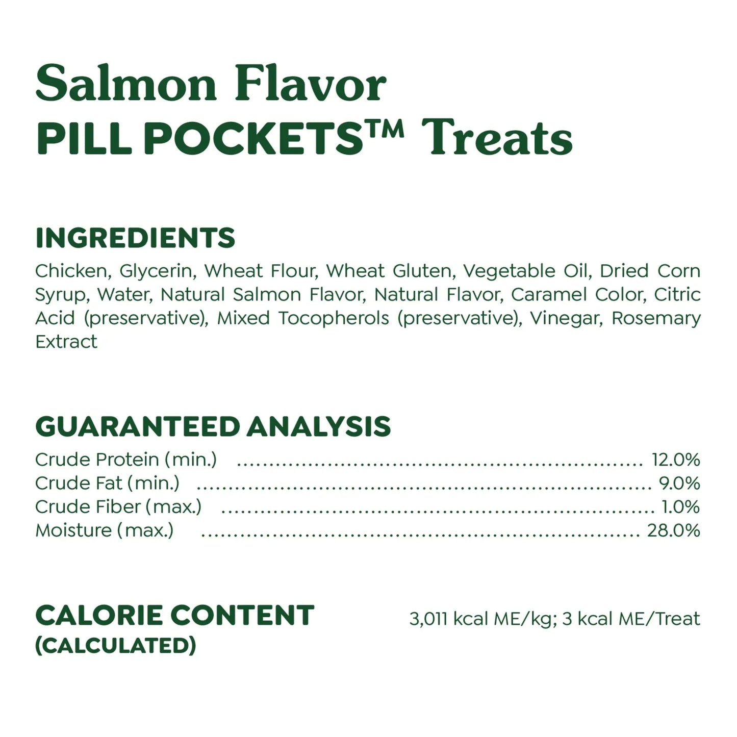 Feline Pill Pockets Natural Cat Treats, Salmon Flavor, 1.6 Oz. Pack (45 Treats)
