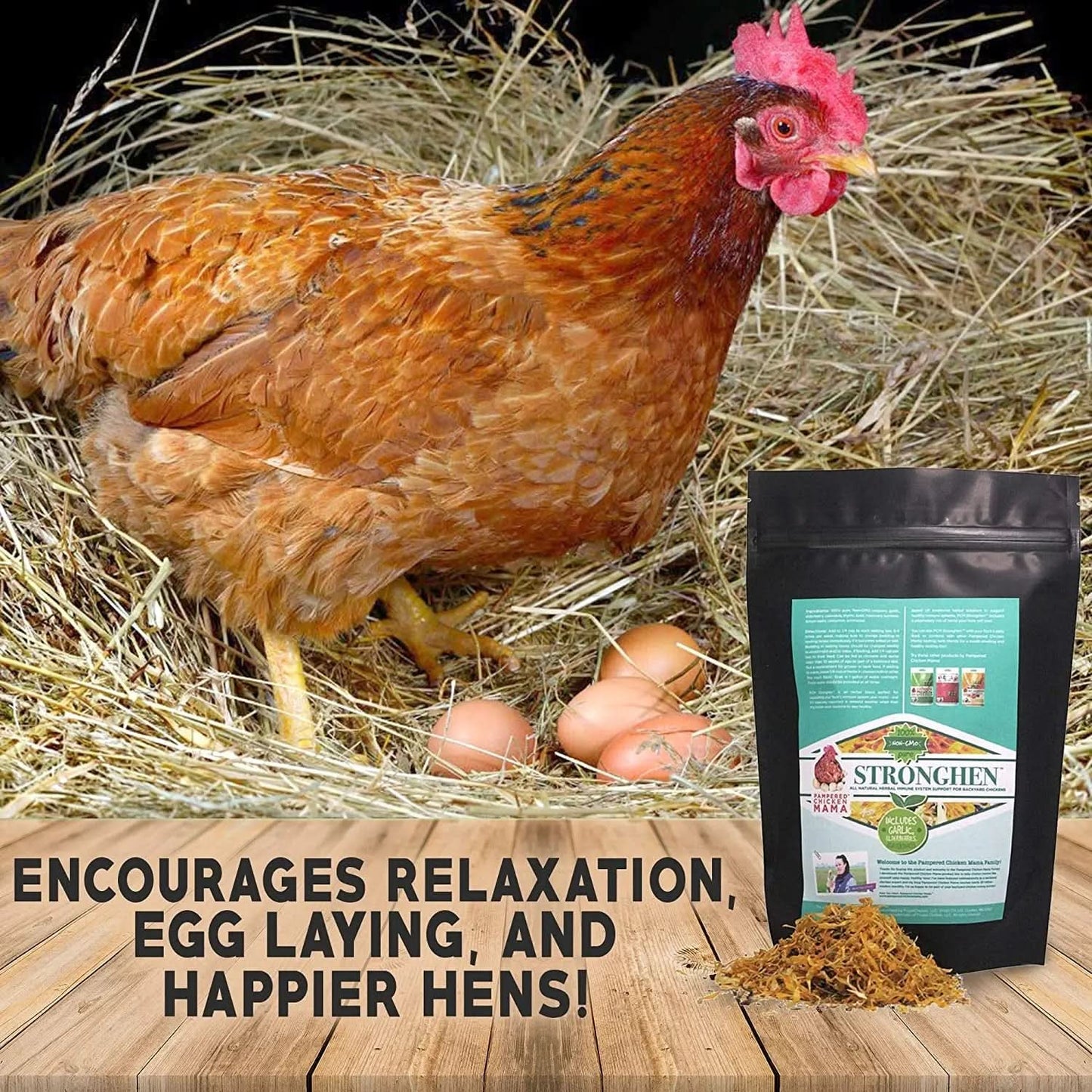 All-Natural Backyard Chicken Nesting Herbs Supplement for Immune System Support (Stronghen) - 5 Ounces