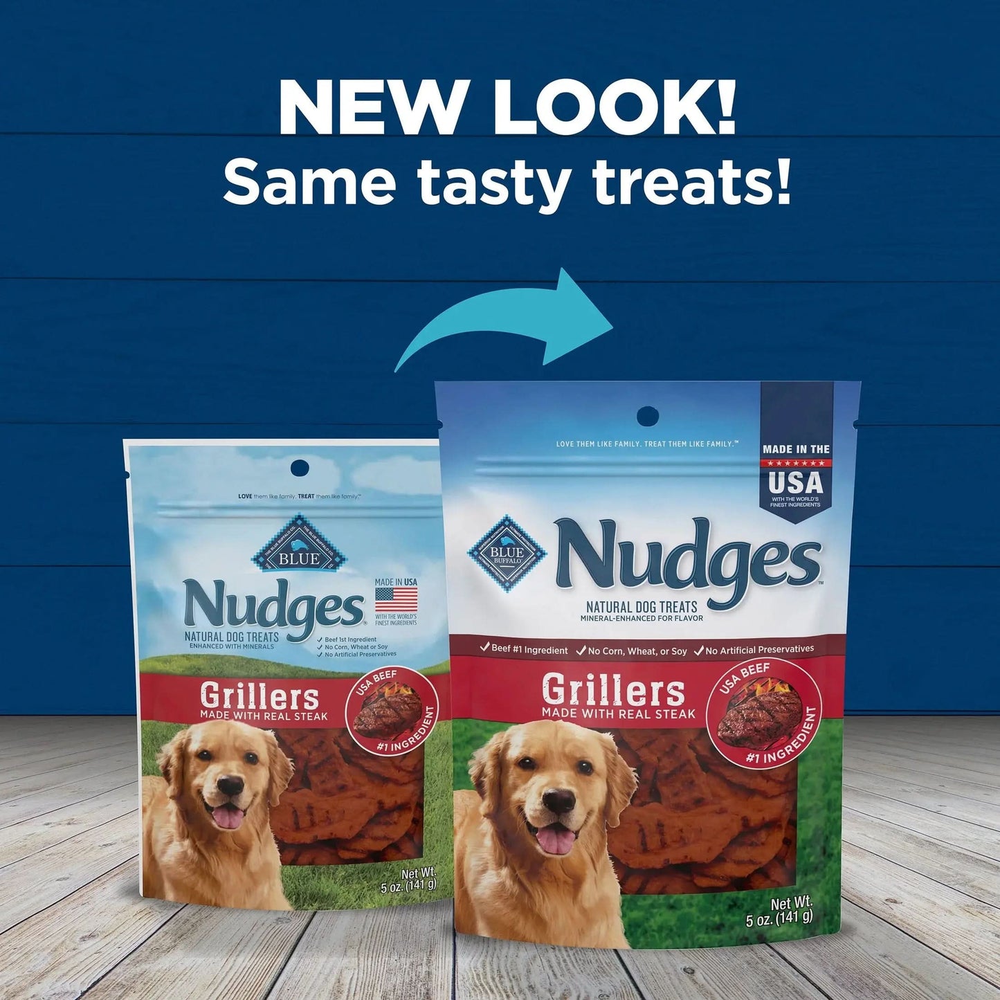 Nudges Grillers Natural Dog Treats Made with Real Steak, 5-Oz. Bag