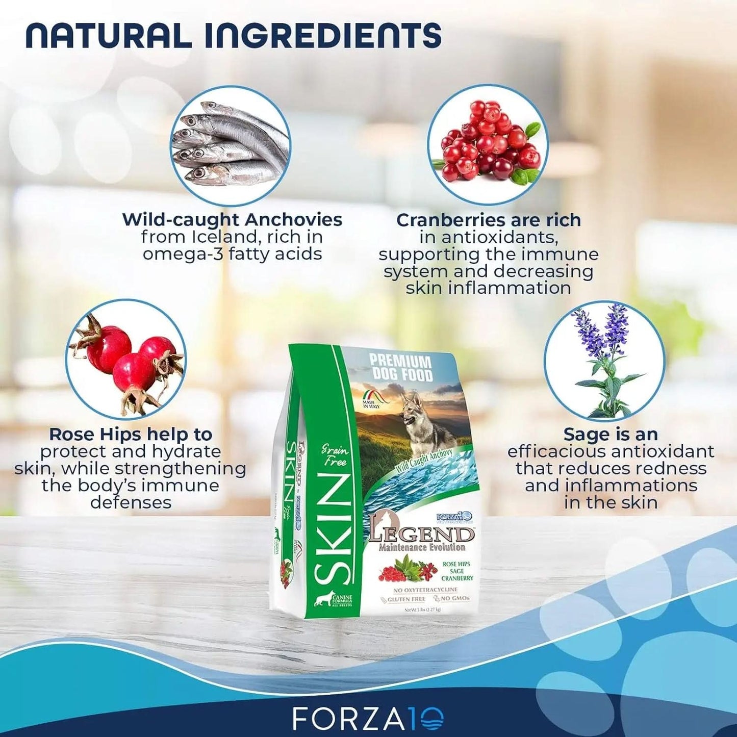 Legend Sensitive Skin Grain-Free Dry Dog Food with Curative Herbs and Wild Caught Anchovy Flavor for Adult Dogs, 5-Pound Pack