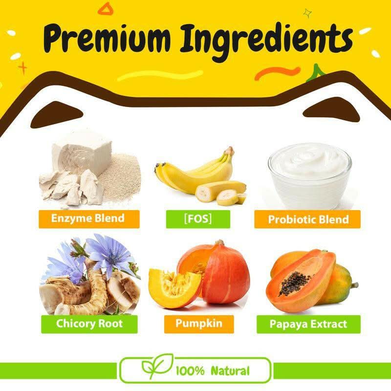 PENPEN Probiotics for Dogs - Multi-Probiotic & Enzyme Blend for Digestive Health, Eases Sensitive Stomachs (Beef Chews)