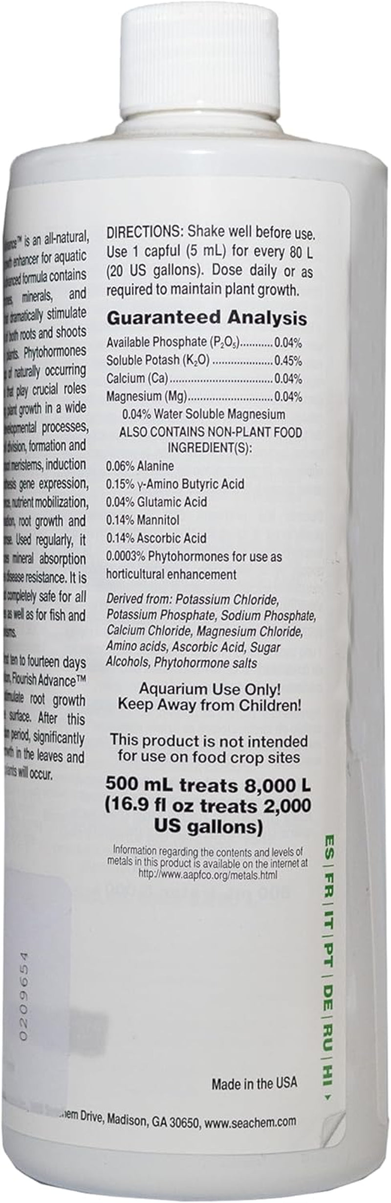 Flourish Advance Growth Supplement for Aquatic Plants - 500 mL