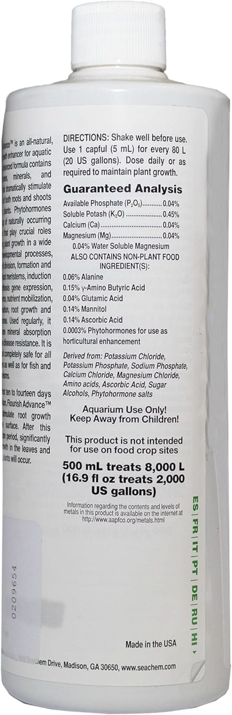 Flourish Advance Growth Supplement for Aquatic Plants - 500 mL