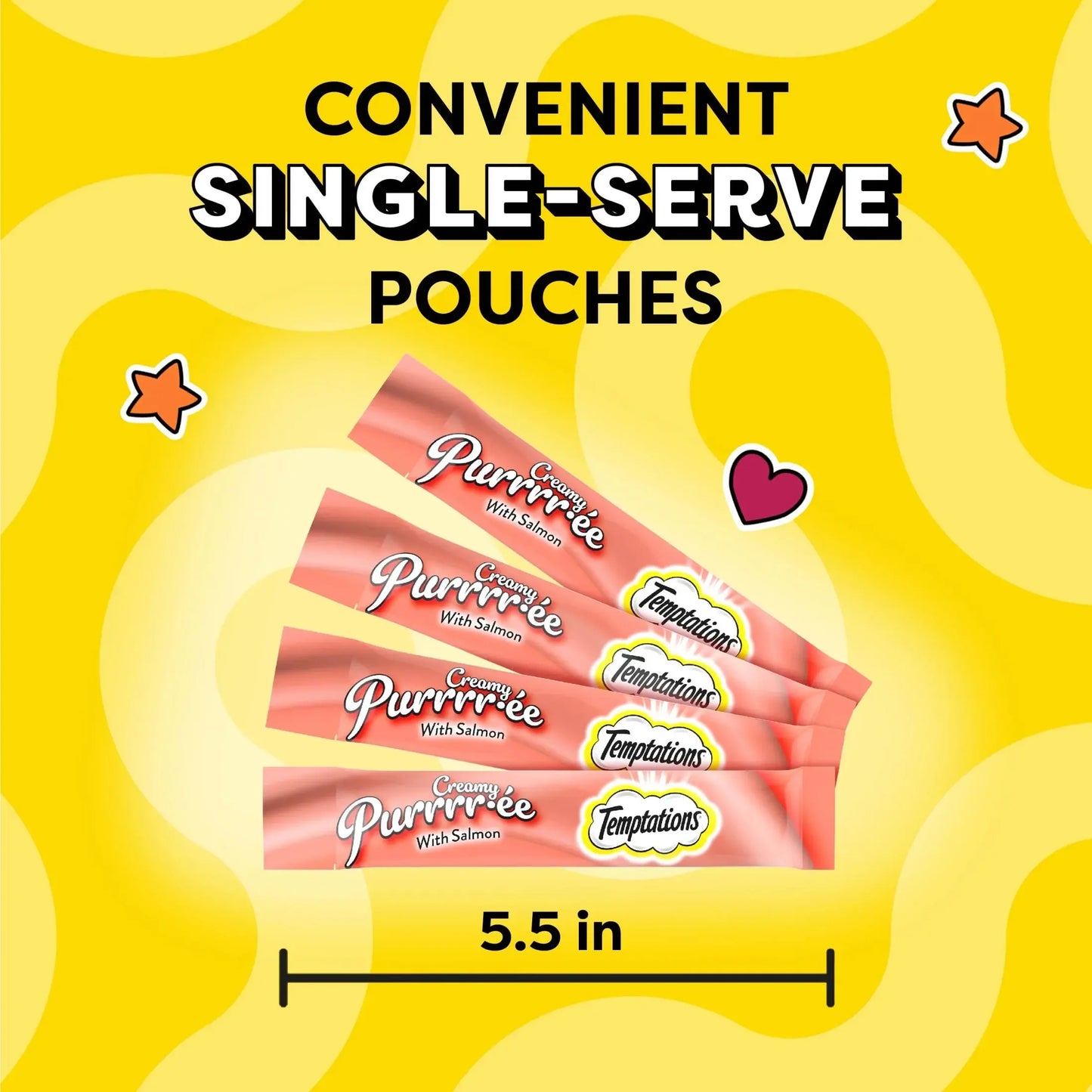 Creamy Puree with Salmon Squeezable Lickable Wet Treats for Cats, 0.42 Oz (16 Pack)
