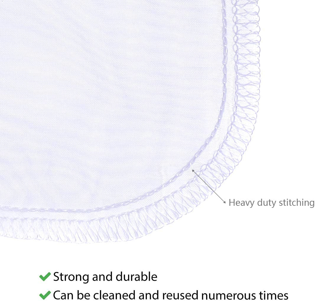 Extra Fine Media Filter Bags for Aquariums, Reusable 180 Micron Drawstring Mesh, Ideal for Very Fine Resins (7.5" x 3.6", Pack of 6)