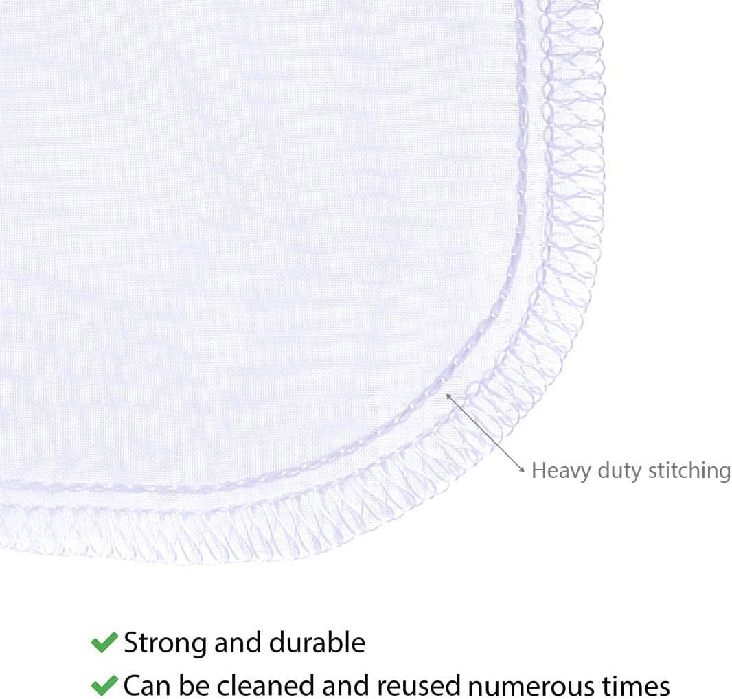 Extra Fine Media Filter Bags for Aquariums, Reusable 180 Micron Drawstring Mesh, Ideal for Very Fine Resins (7.5" x 3.6", Pack of 6)