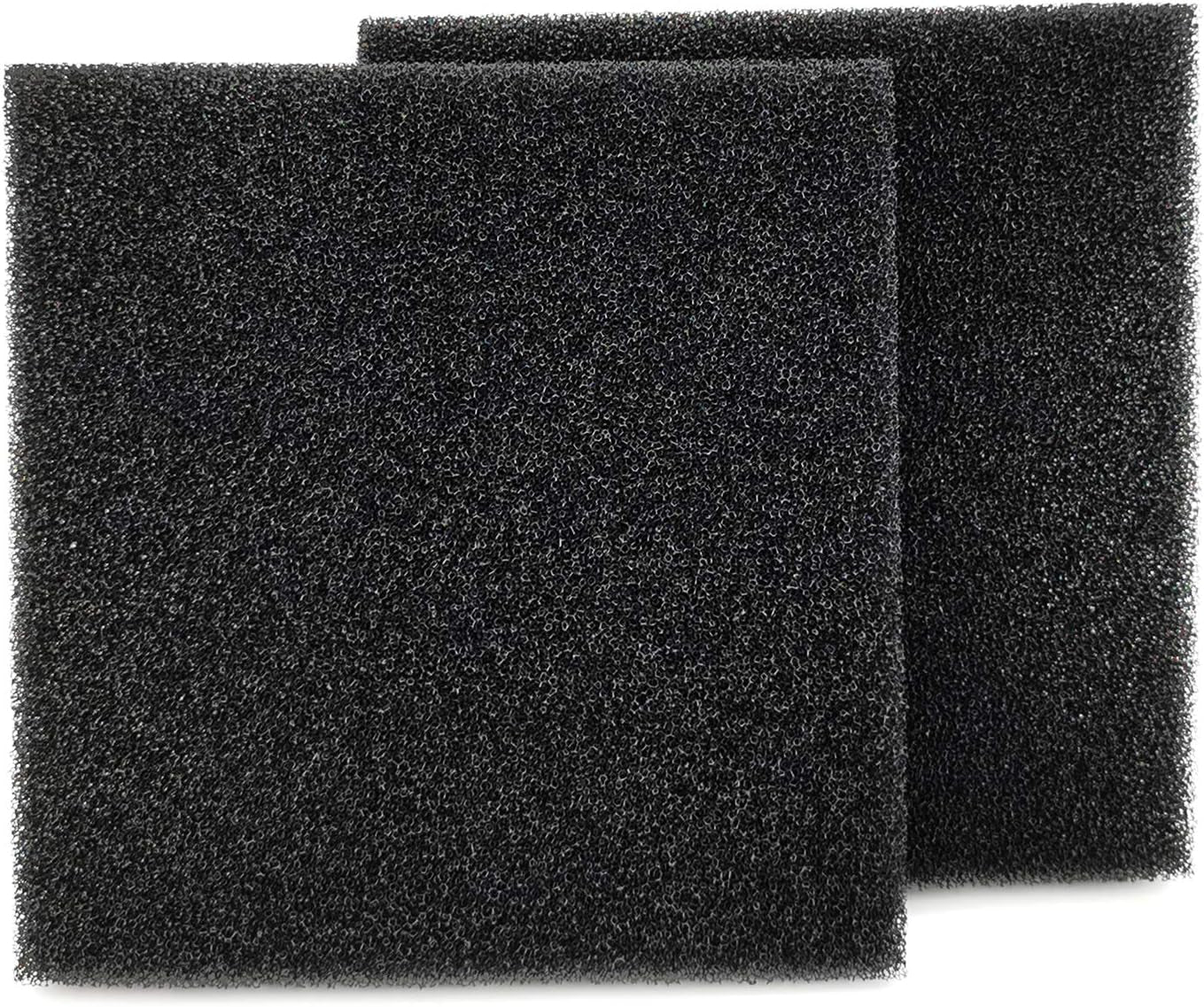 Bio Sponge Filter Media Pads, Customizable Foam Sponges for Aquarium Fish Tanks (9" x 9" x 1", 2 Pack)
