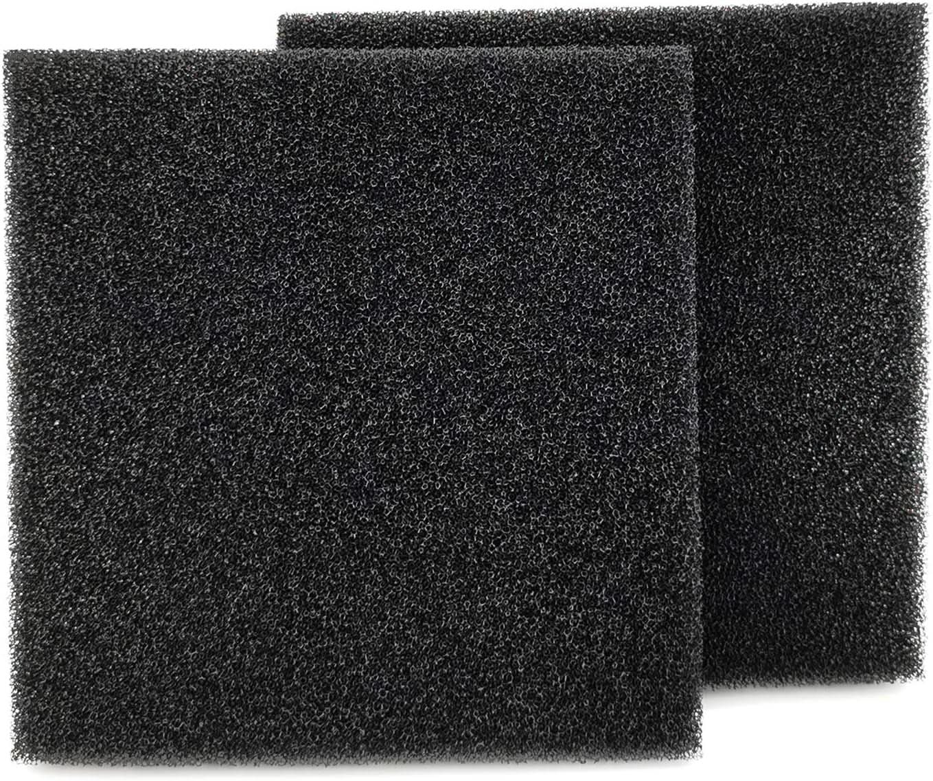 Bio Sponge Filter Media Pads, Customizable Foam Sponges for Aquarium Fish Tanks (9" x 9" x 1", 2 Pack)