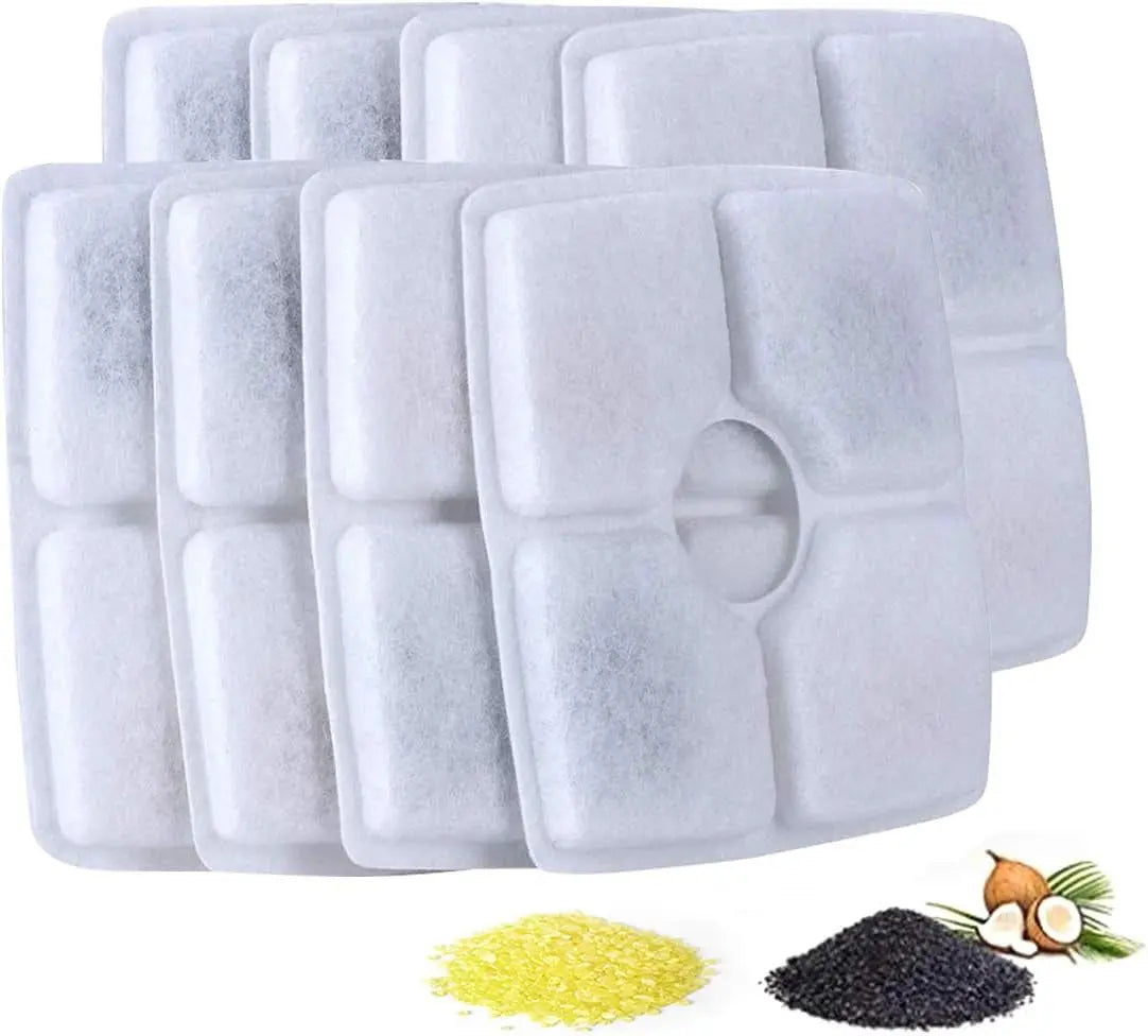 Cat Water Fountain Replacement Filters - 8 Pack for 84Oz/2.5L Cat Water Fountains