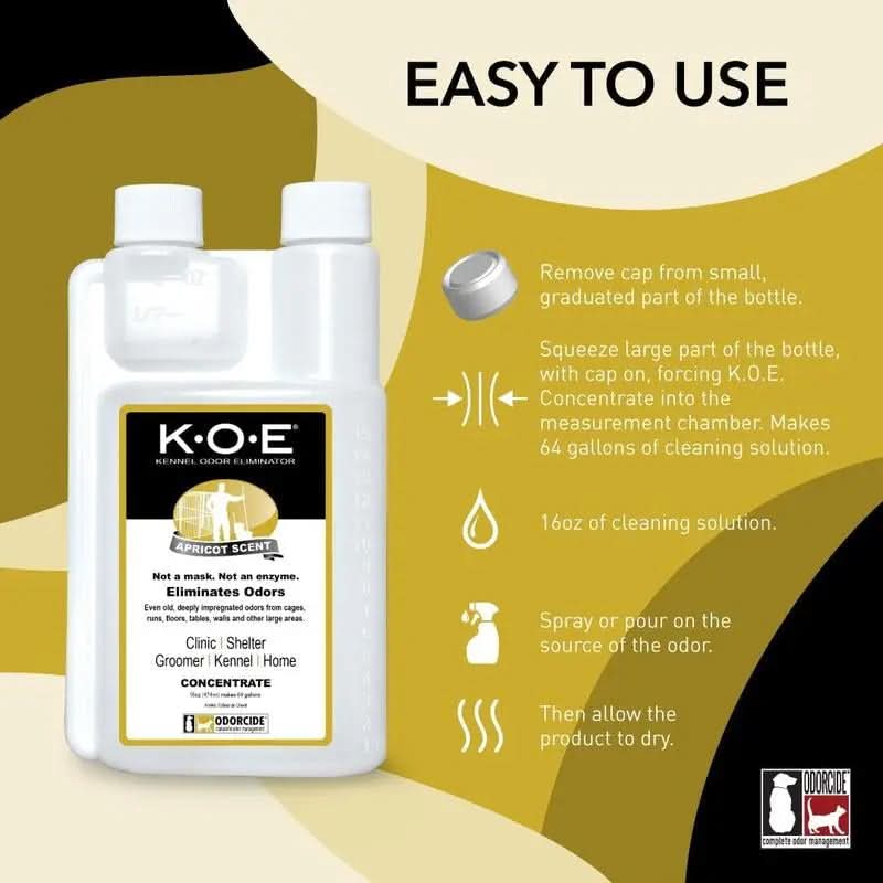 Essential Pet Care Kit: A.O.E. 8oz Spray and Apricot K.O.E. 16oz Concentrate (2 Pieces)