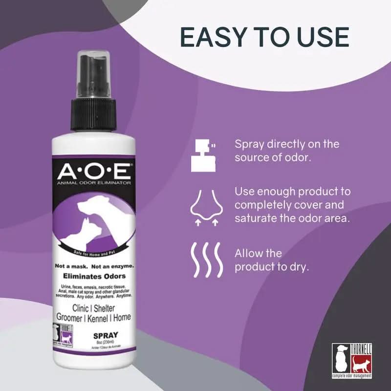 Essential Pet Care Kit: A.O.E. 8oz Spray and Apricot K.O.E. 16oz Concentrate (2 Pieces)