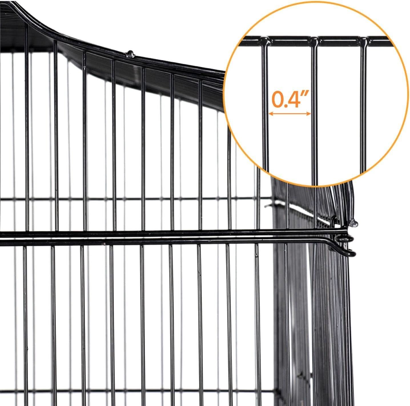 Large Open Play Top Bird Cage with Stand for Parakeets, Finches, Canaries, and Lovebirds