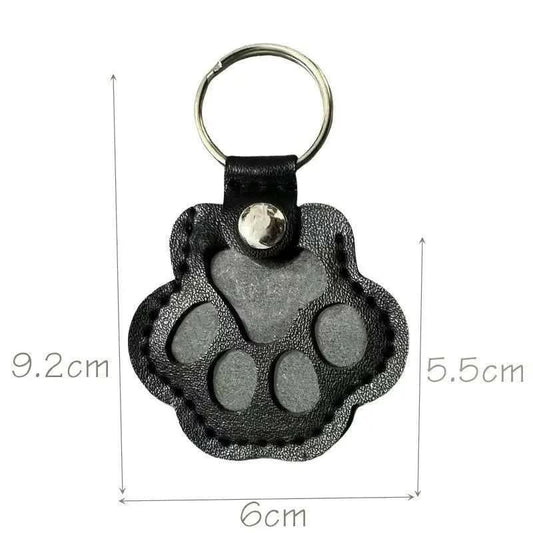Cat and Dog Hair Keychain Creative Pet Cat and Dog Decoration for Pet Owners to Collect and Commemorate - Portable PU Leather Tag for DIY Cat/Dog Paw Print & Hair Storage
