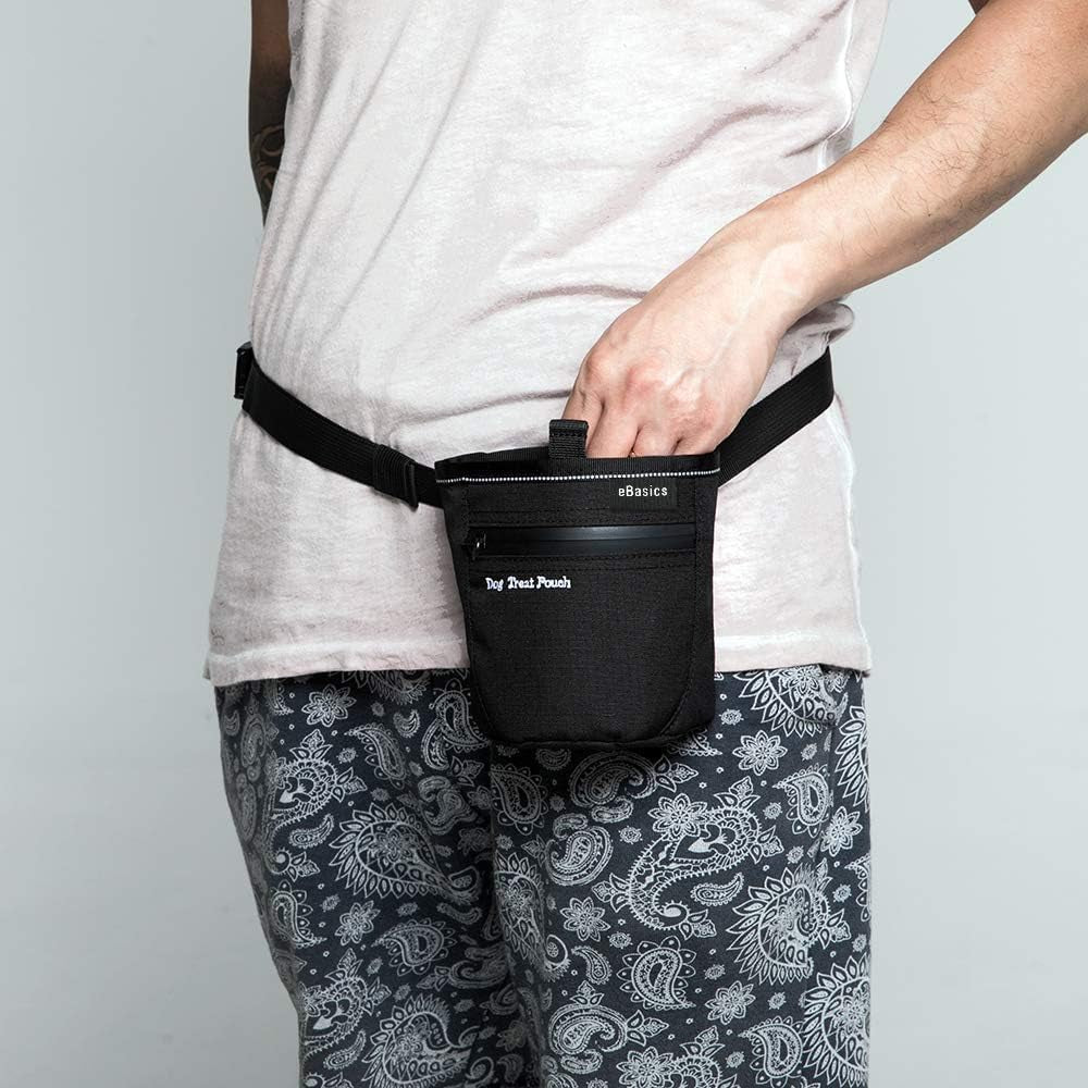 Professional Dog Training Treat Pouch with Clip, Magnetic Opening, and Waist Belt for Convenient Snack Storage