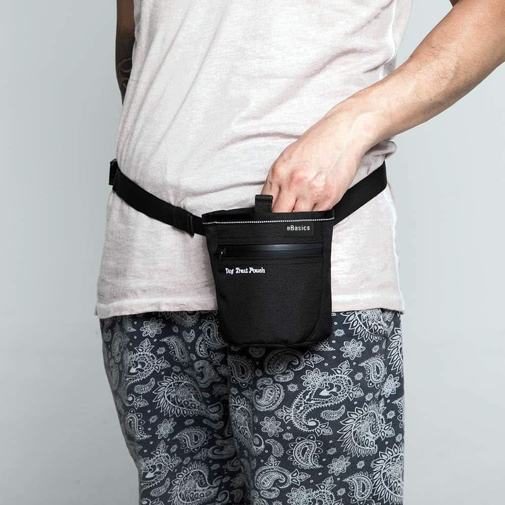 Professional Dog Training Treat Pouch with Clip, Magnetic Opening, and Waist Belt for Convenient Snack Storage