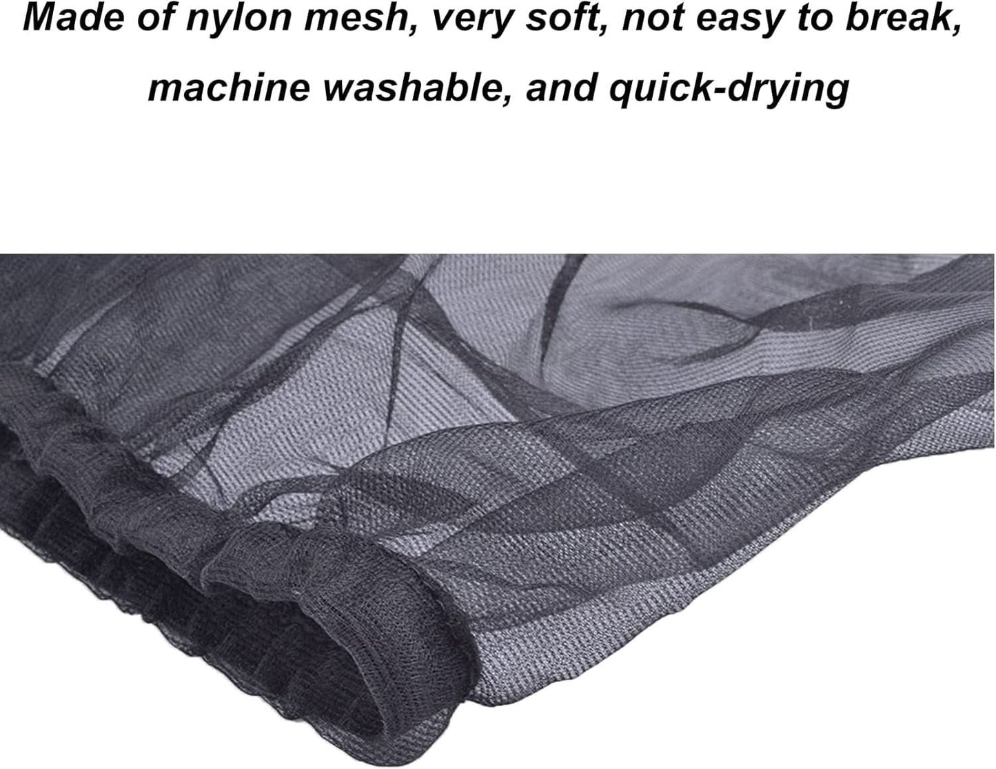 Bird Cage Seed Catcher - Airy Gauze Dust-Proof Cover for Universal Birdcages, Nylon Mesh Net with Stretchy Skirt, XL Size, Black