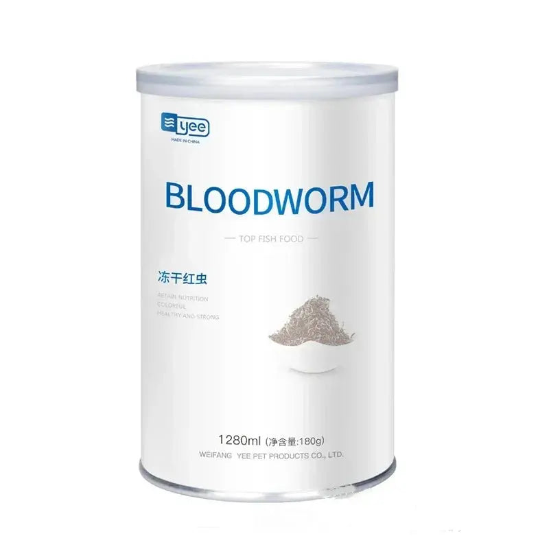 YEE Freeze Dried Artemia Salina Red Blood Worm Fish Food Feed for All Kinds of Tropical Aquarium Small Food