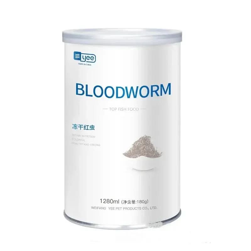 YEE Freeze Dried Artemia Salina Red Blood Worm Fish Food Feed for All Kinds of Tropical Aquarium Small Food