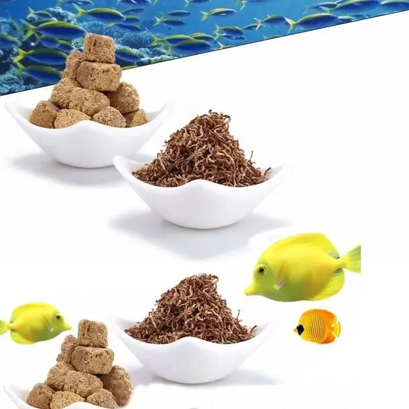 YEE Freeze Dried Artemia Salina Red Blood Worm Fish Food Feed for All Kinds of Tropical Aquarium Small Food