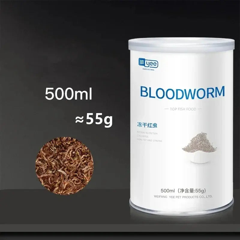 YEE Freeze Dried Artemia Salina Red Blood Worm Fish Food Feed for All Kinds of Tropical Aquarium Small Food