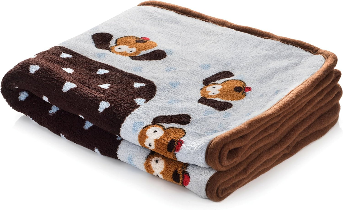 Cozy Blue Pet Blanket - Machine Washable Blanket for Small Dogs