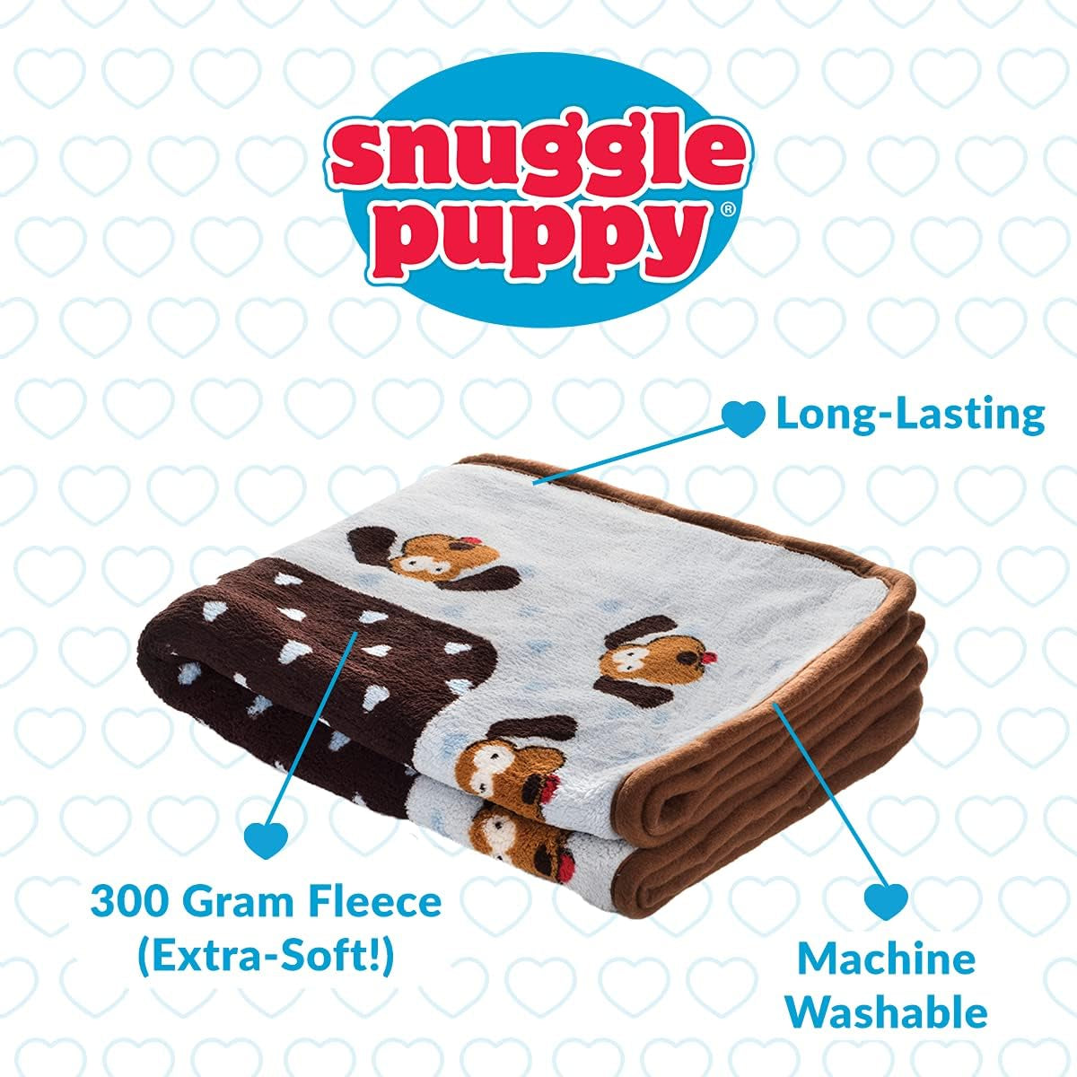 Cozy Blue Pet Blanket - Machine Washable Blanket for Small Dogs