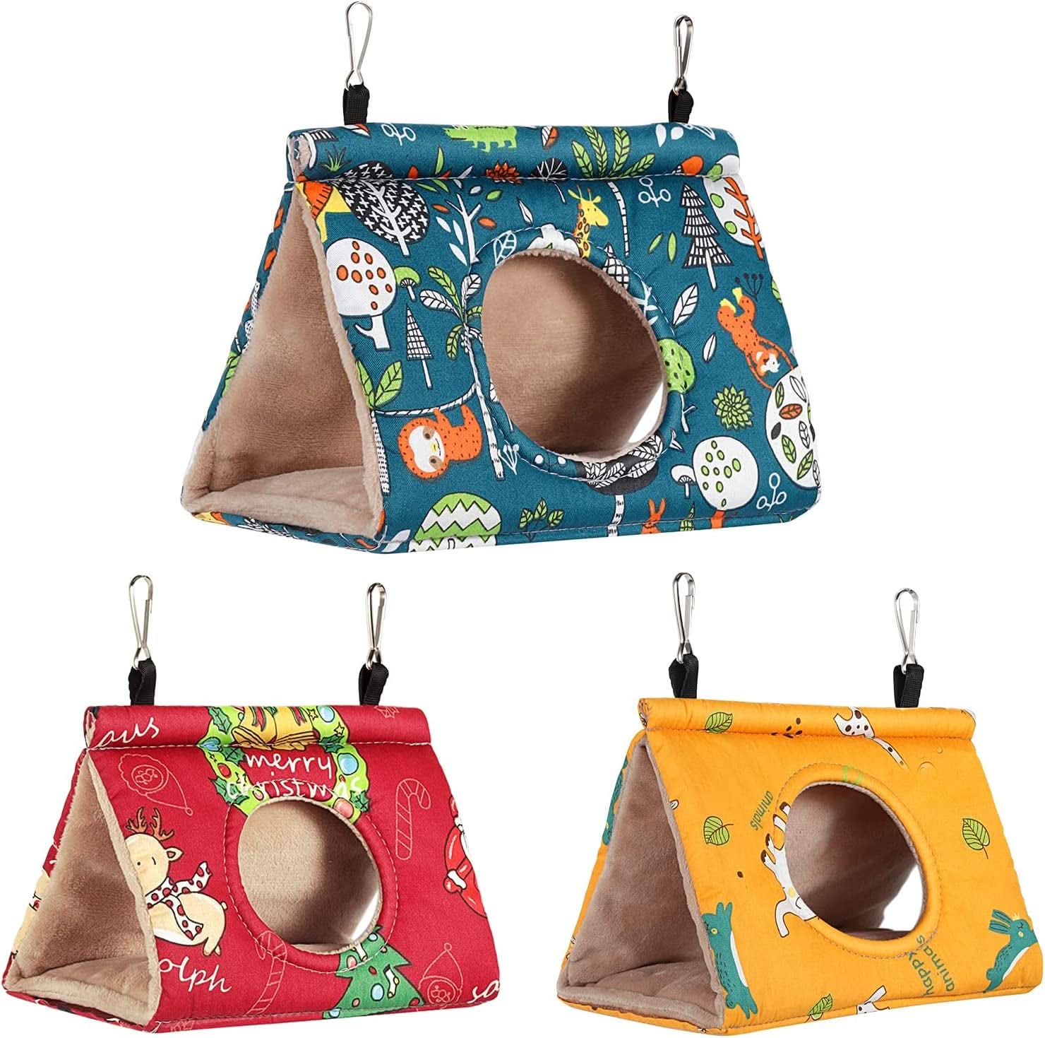 Winter Warm Bird Nest House - Plush Hanging Hammock for Budgies, Lovebirds, Parrots, Parakeets, and Cockatiels