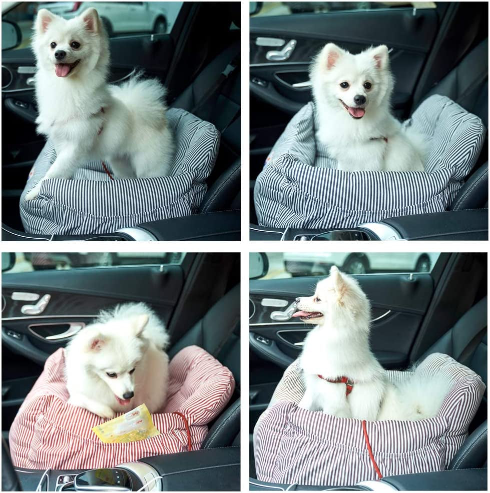 Pet Booster Seat for Dogs - Travel Safety Car Bed with Storage Pocket