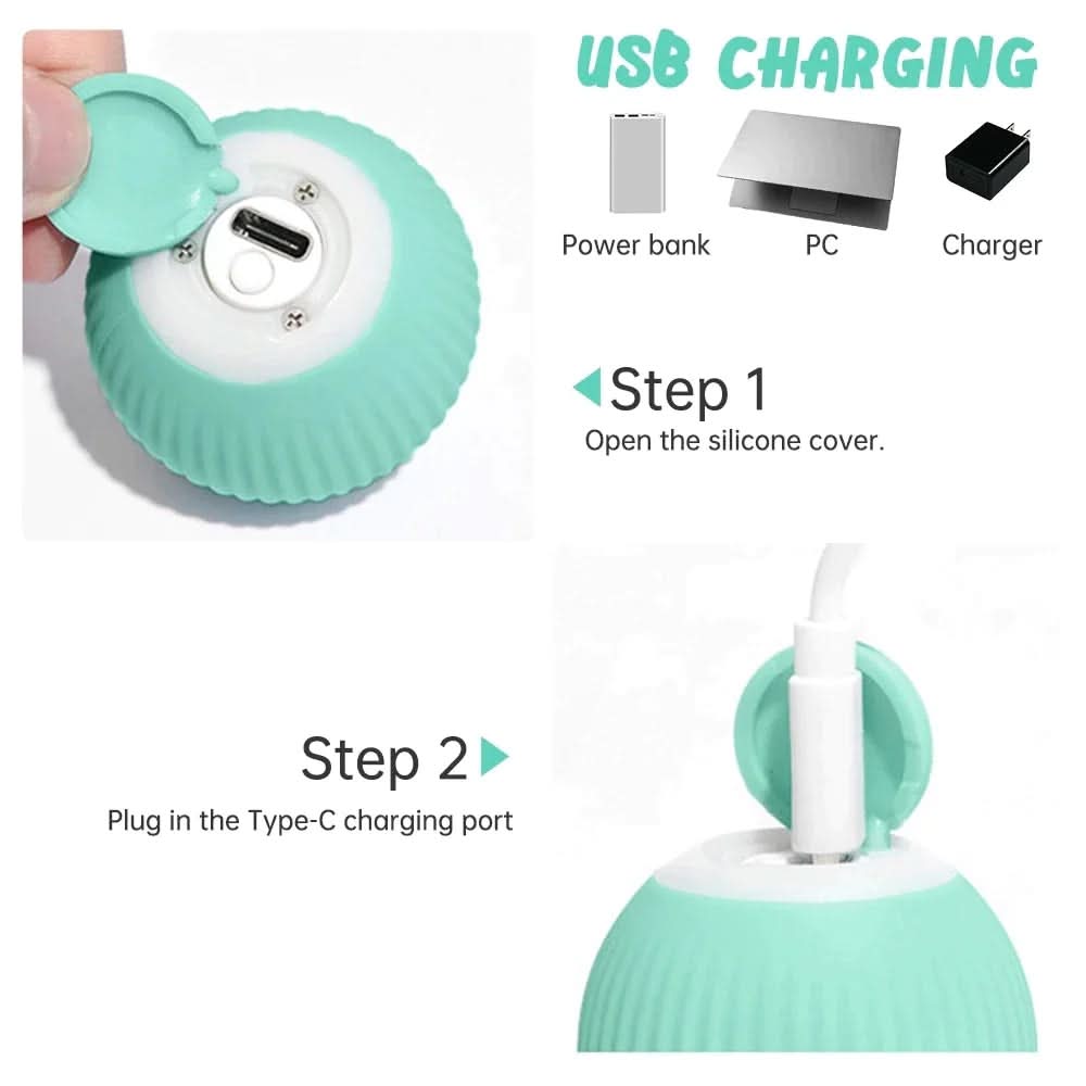 Smart Electric Dog and Cat Toy: Automatic Rolling Ball for Small Pets - Engaging Self-Moving Play Accessory