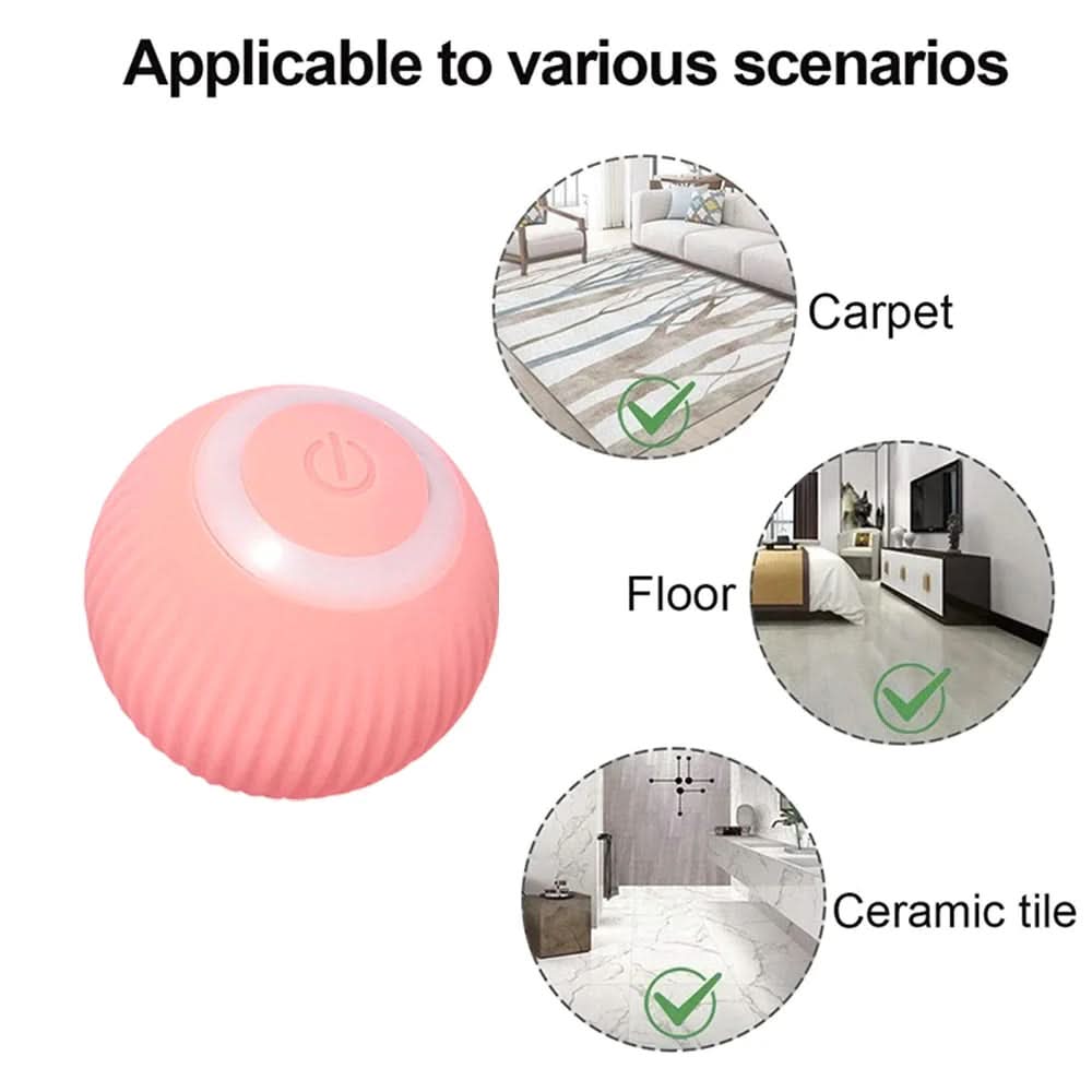 Smart Electric Dog and Cat Toy: Automatic Rolling Ball for Small Pets - Engaging Self-Moving Play Accessory