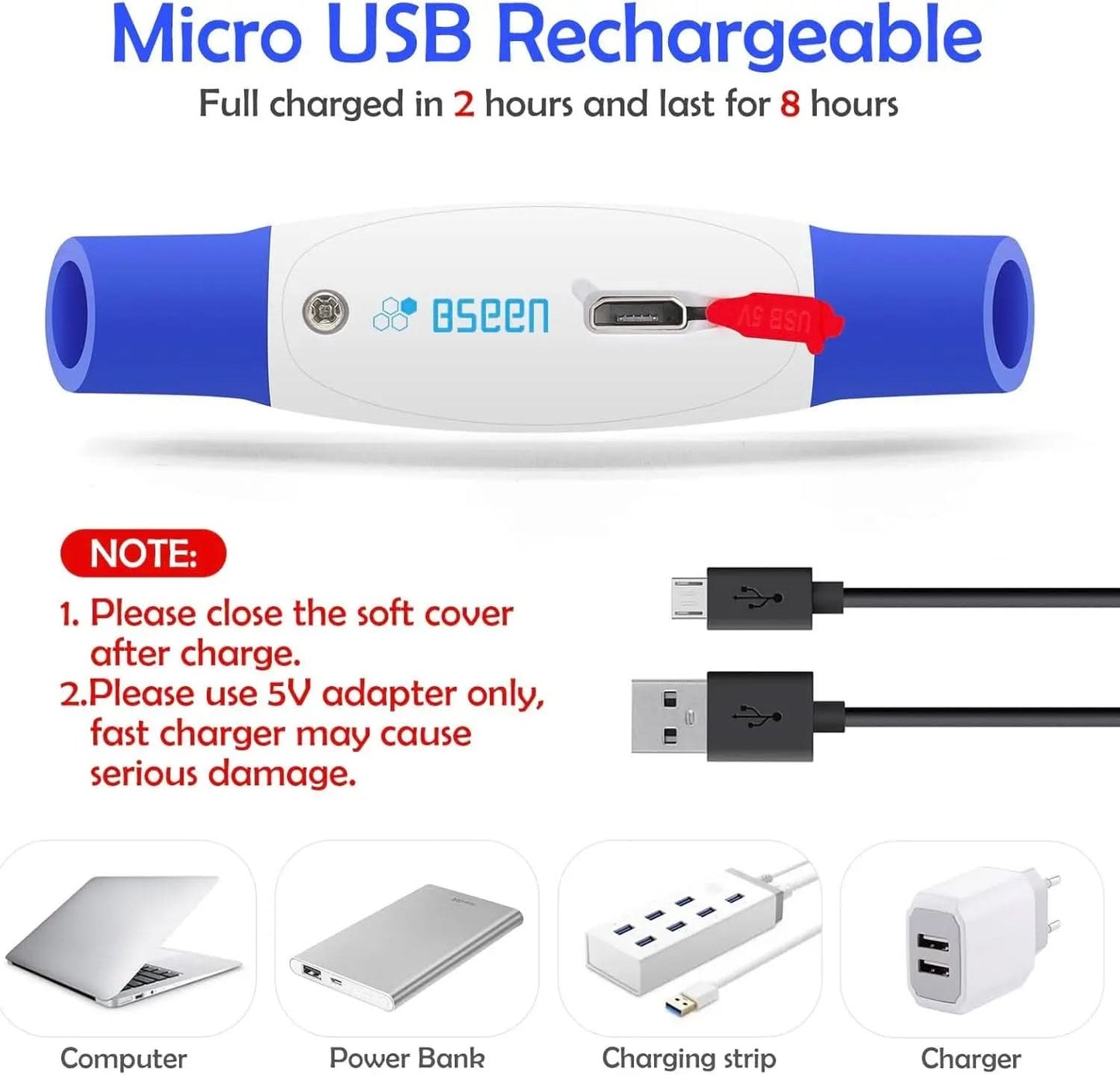 USB Rechargeable LED Dog Collar - Enhanced Night Visibility Safety Necklace for Small, Medium, and Large Dogs (Blue)
