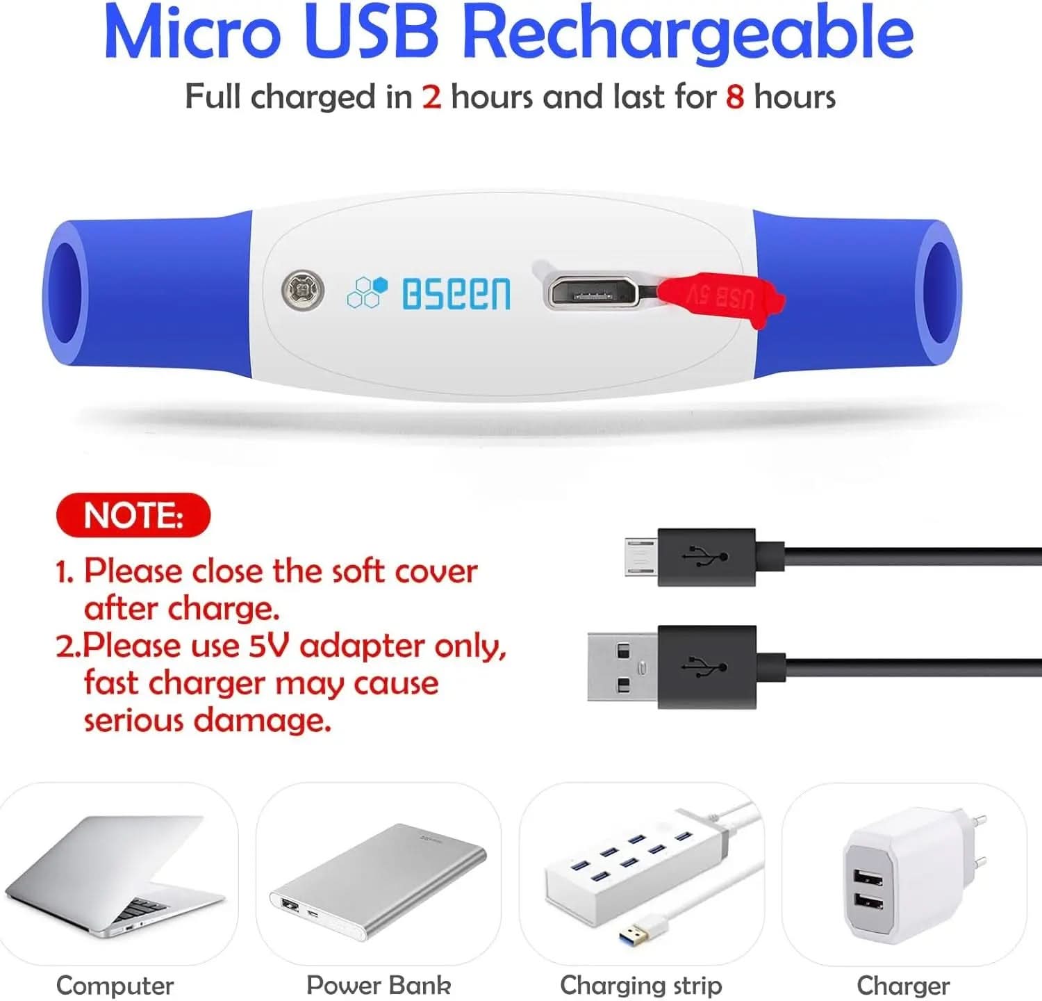 USB Rechargeable LED Dog Collar - Enhanced Night Visibility Safety Necklace for Small, Medium, and Large Dogs (Blue)
