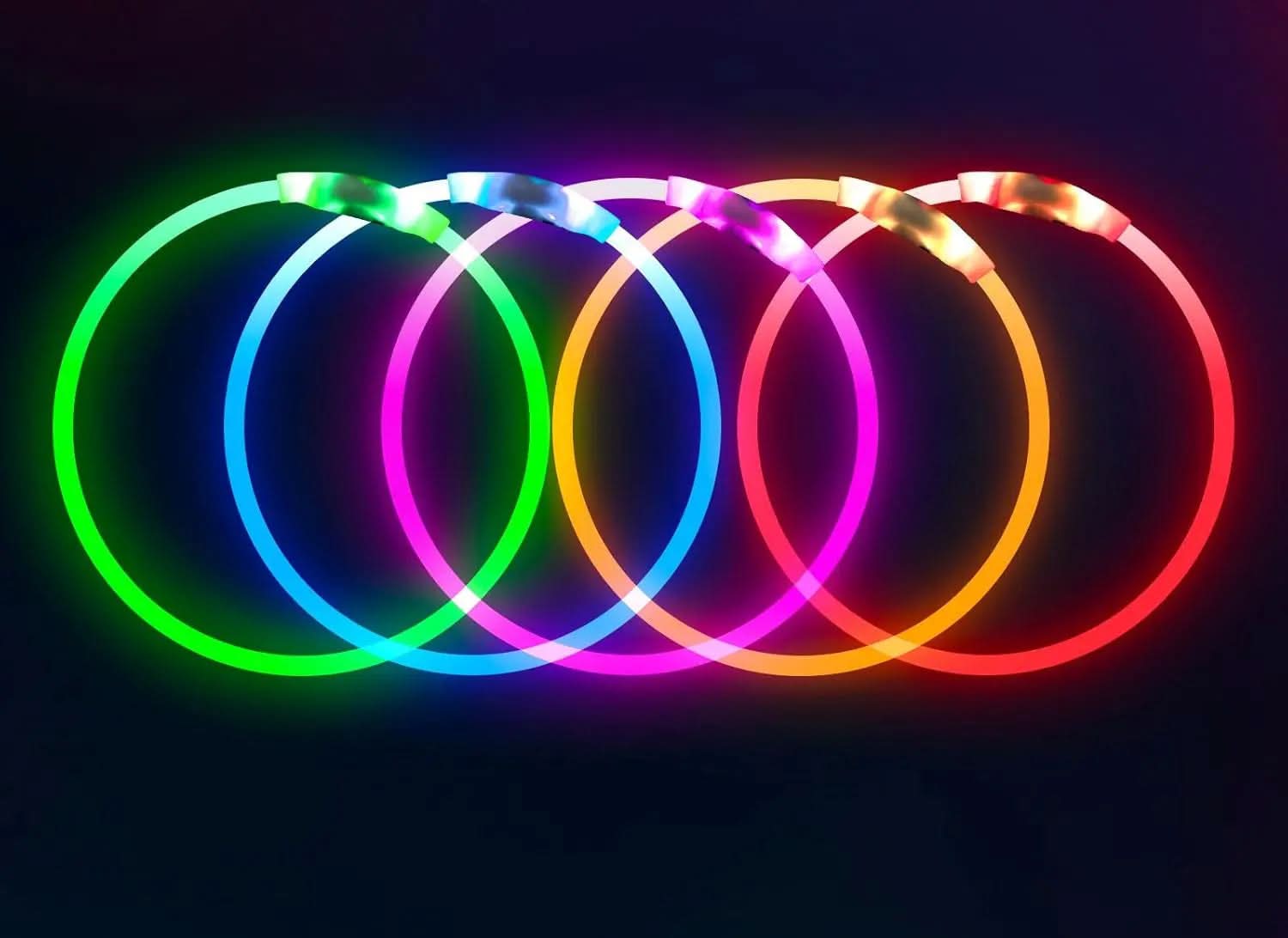 USB Rechargeable LED Dog Collar - Enhanced Night Visibility Safety Necklace for Small, Medium, and Large Dogs (Blue)