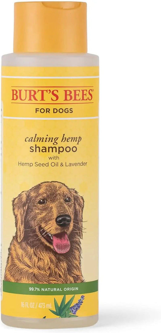 Calming Dog Shampoo with Hemp Seed Oil and Lavender - 95% Natural Formula, Gentle Care for Dogs, 16 Oz