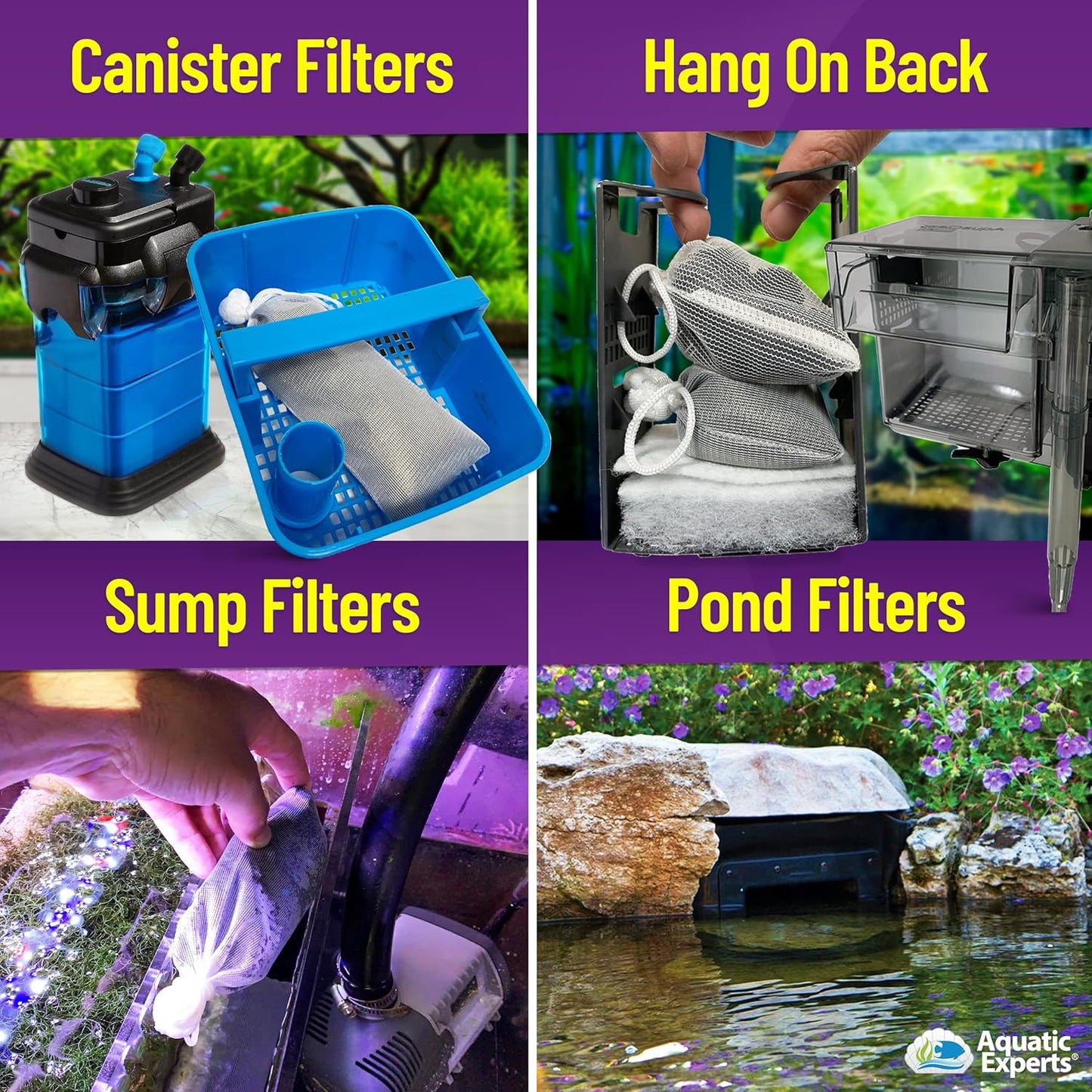 Premium Activated Carbon for Aquariums - Granulated Charcoal Filter Media (3 lbs with Fine Mesh Bag)