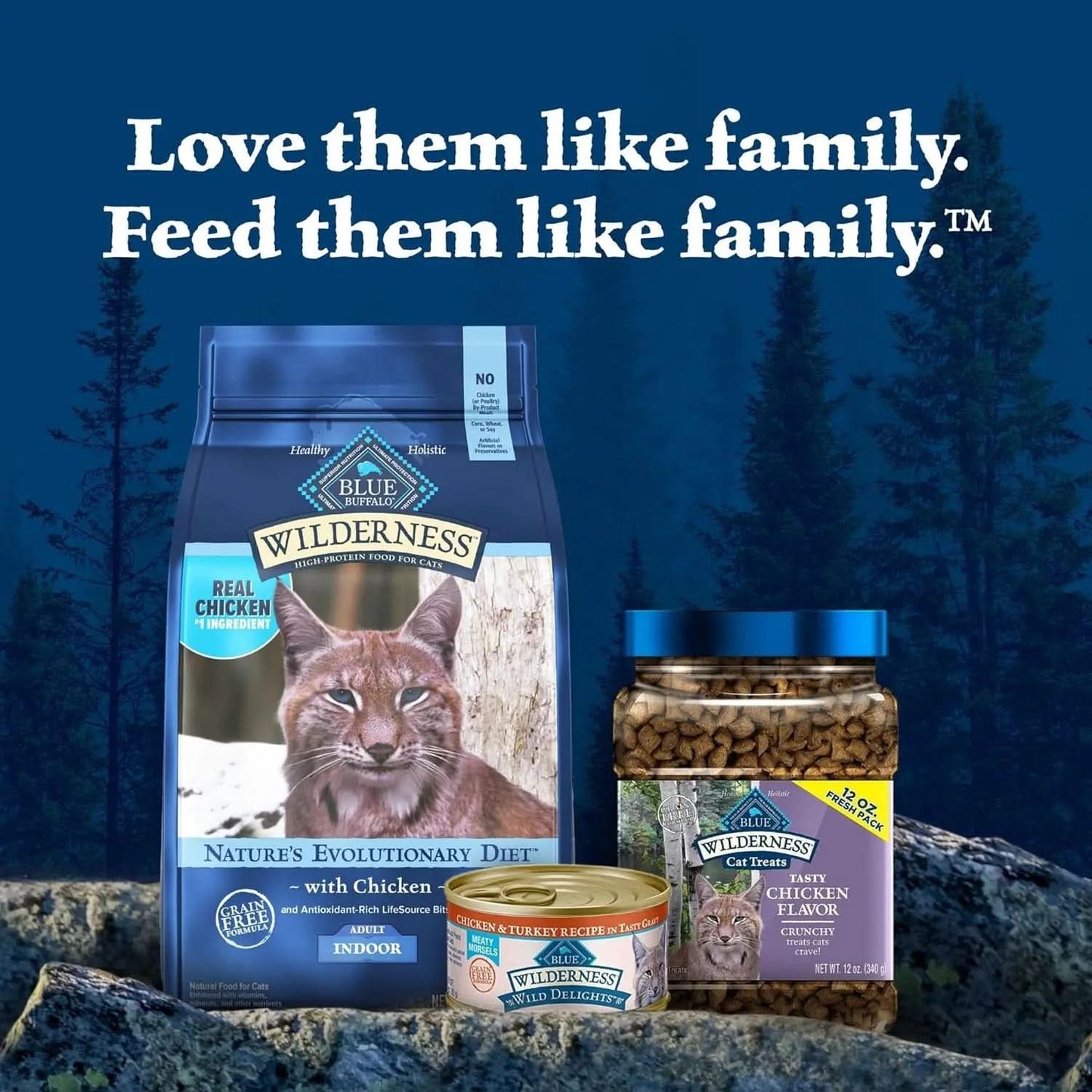 Blue Buffalo Wilderness High-Protein Grain-Free Natural Dry Cat Food for Adults, Chicken Flavor, 11 lb Bag