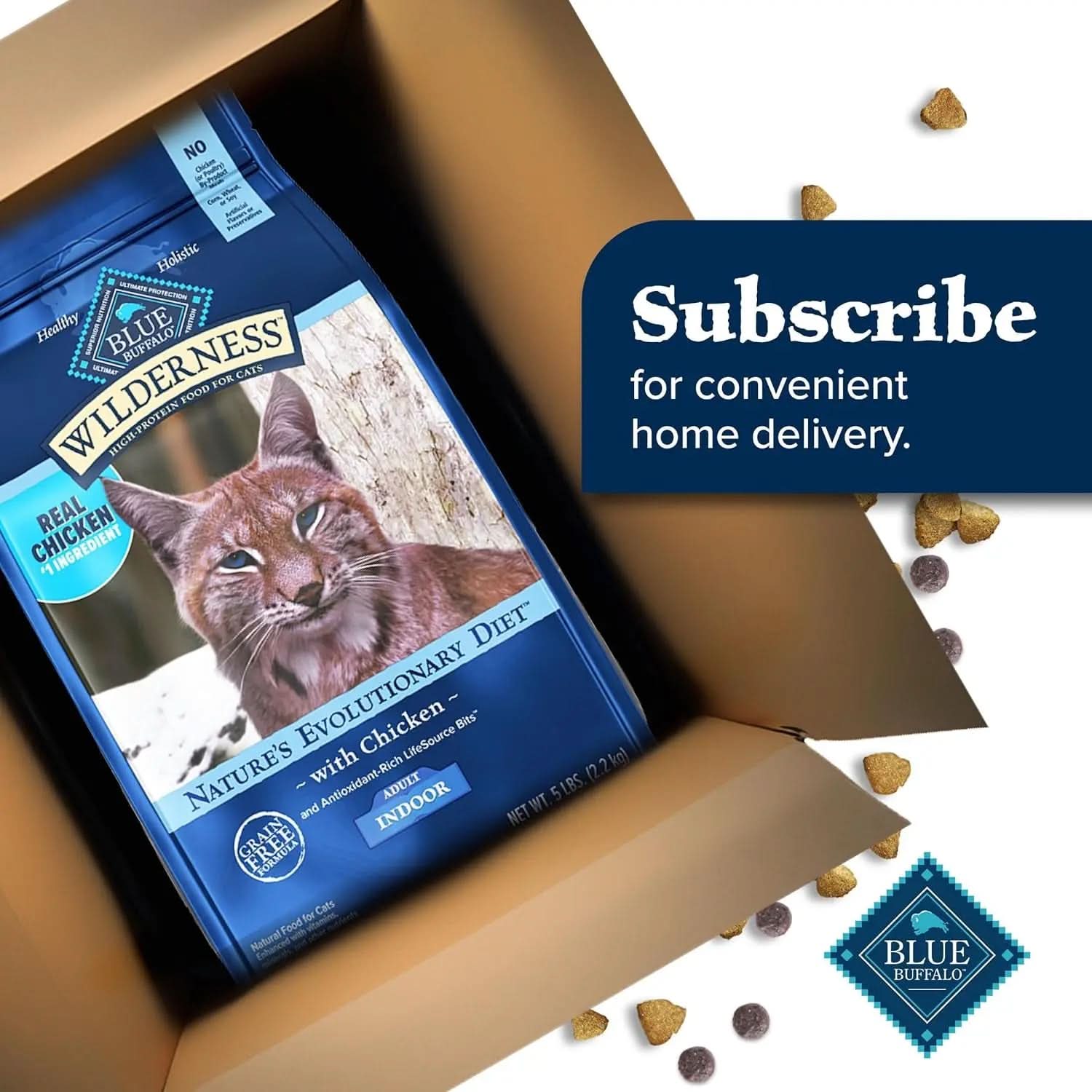 Blue Buffalo Wilderness High-Protein Grain-Free Natural Dry Cat Food for Adults, Chicken Flavor, 11 lb Bag