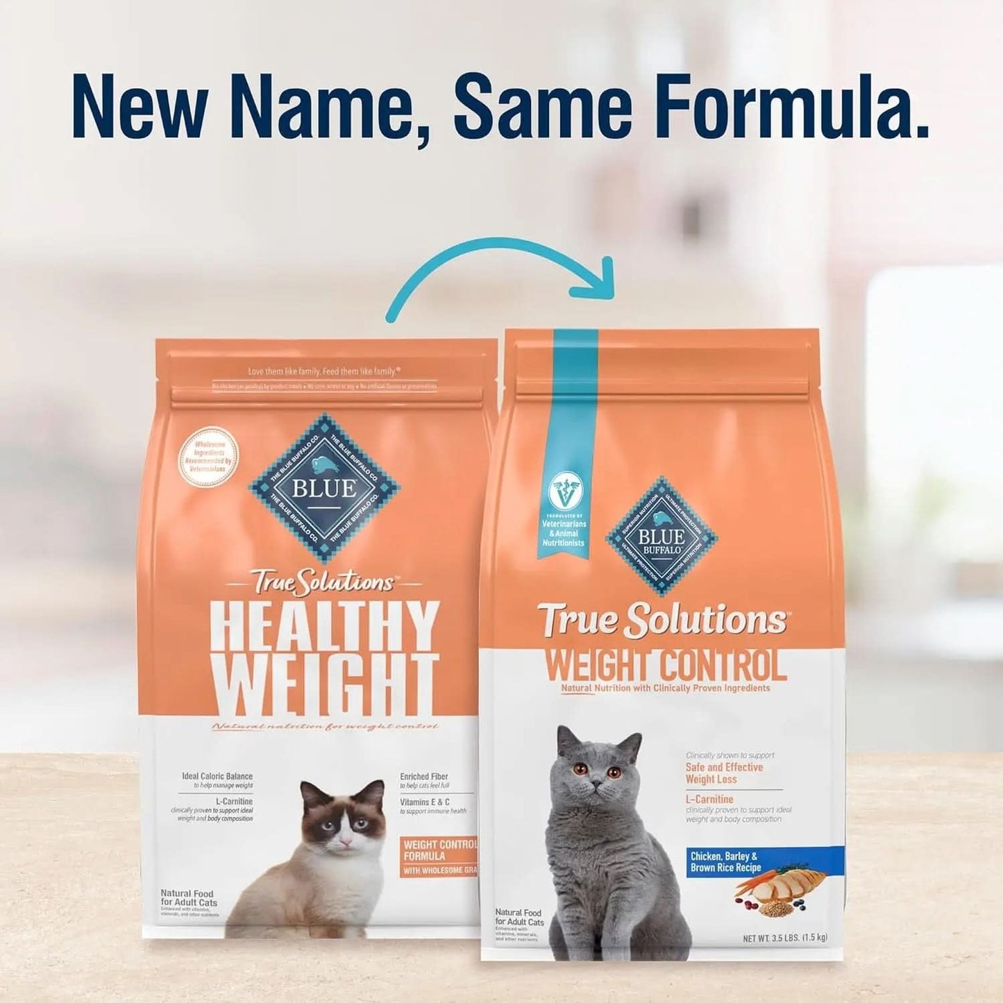 True Solutions Weight Control Natural Dry Cat Food for Adult Cats, Chicken Flavor, 11 lb Bag