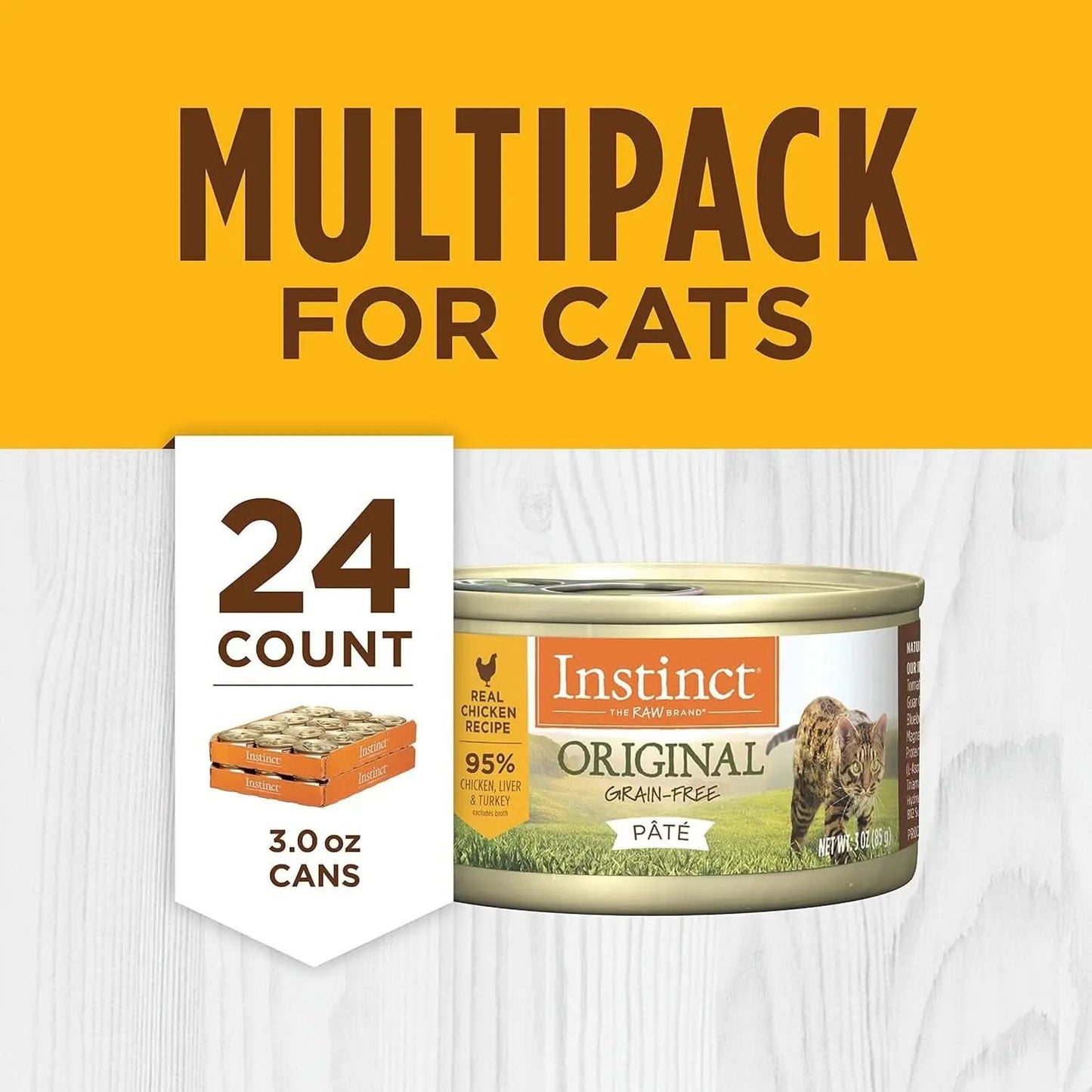 Original Grain-Free Pâté Wet Cat Food - Real Chicken, 3 oz. Cans (Pack of 24)
