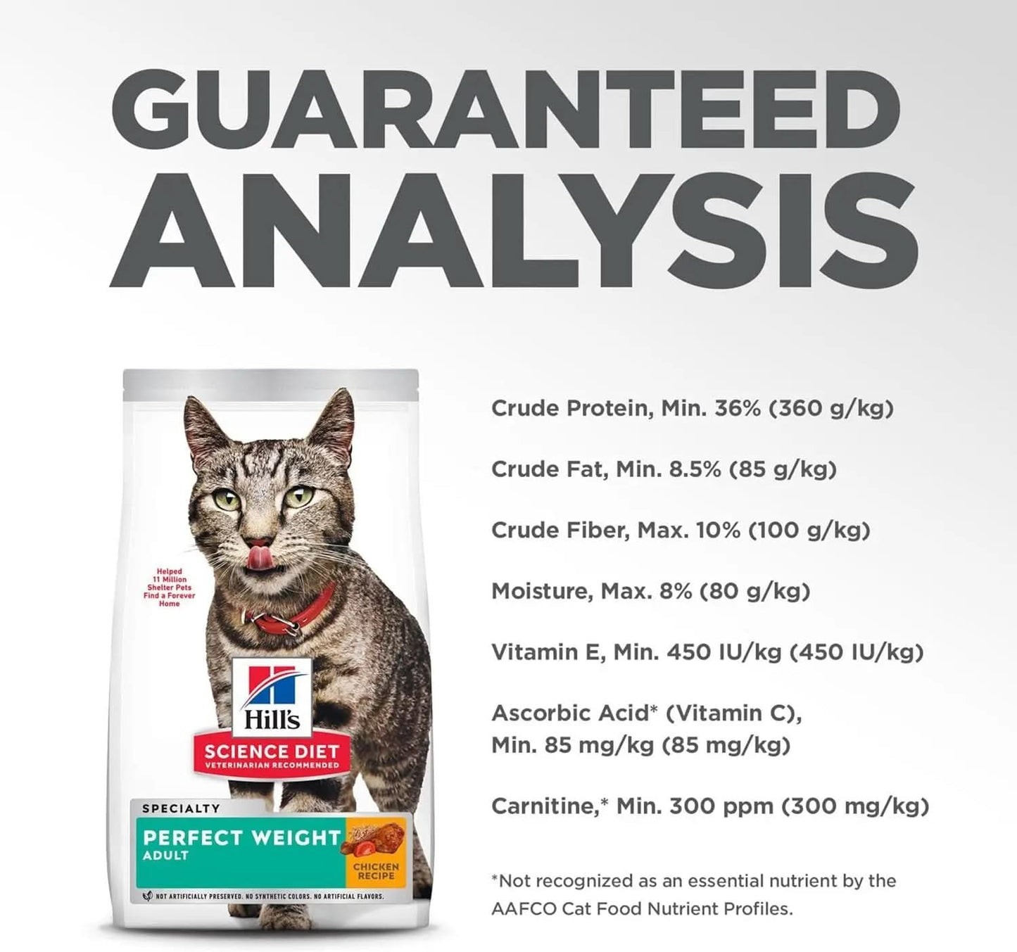Perfect Weight Adult Dry Cat Food, Chicken Recipe, 3 lb Bag - Weight Management Support for Cats Aged 1-6
