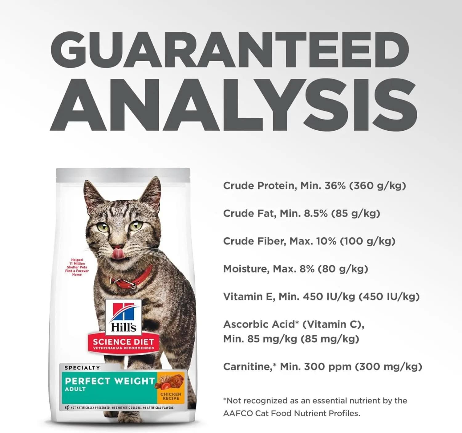 Perfect Weight Adult Dry Cat Food, Chicken Recipe, 3 lb Bag - Weight Management Support for Cats Aged 1-6