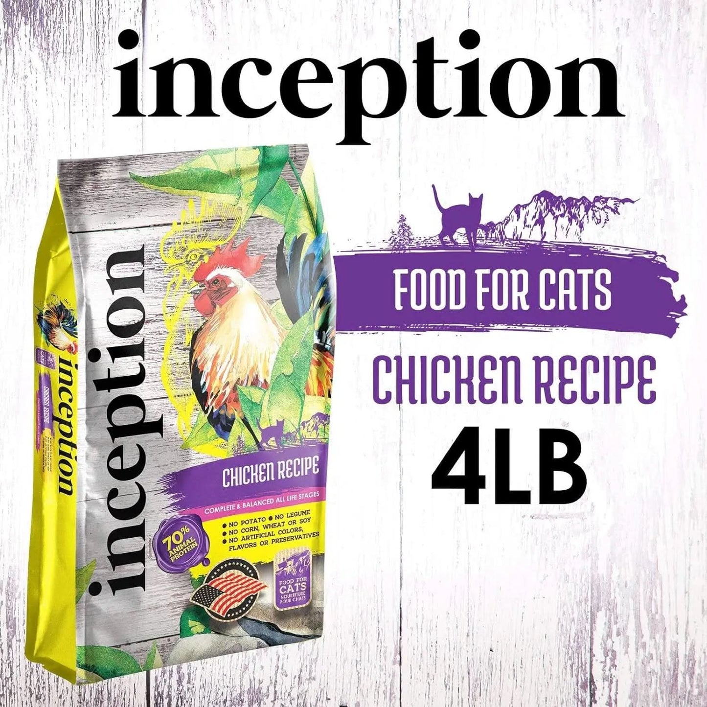 ® Chicken Recipe Dry Cat Food – Complete and Balanced, Meat-First, Legume-Free – 4 lb Bag