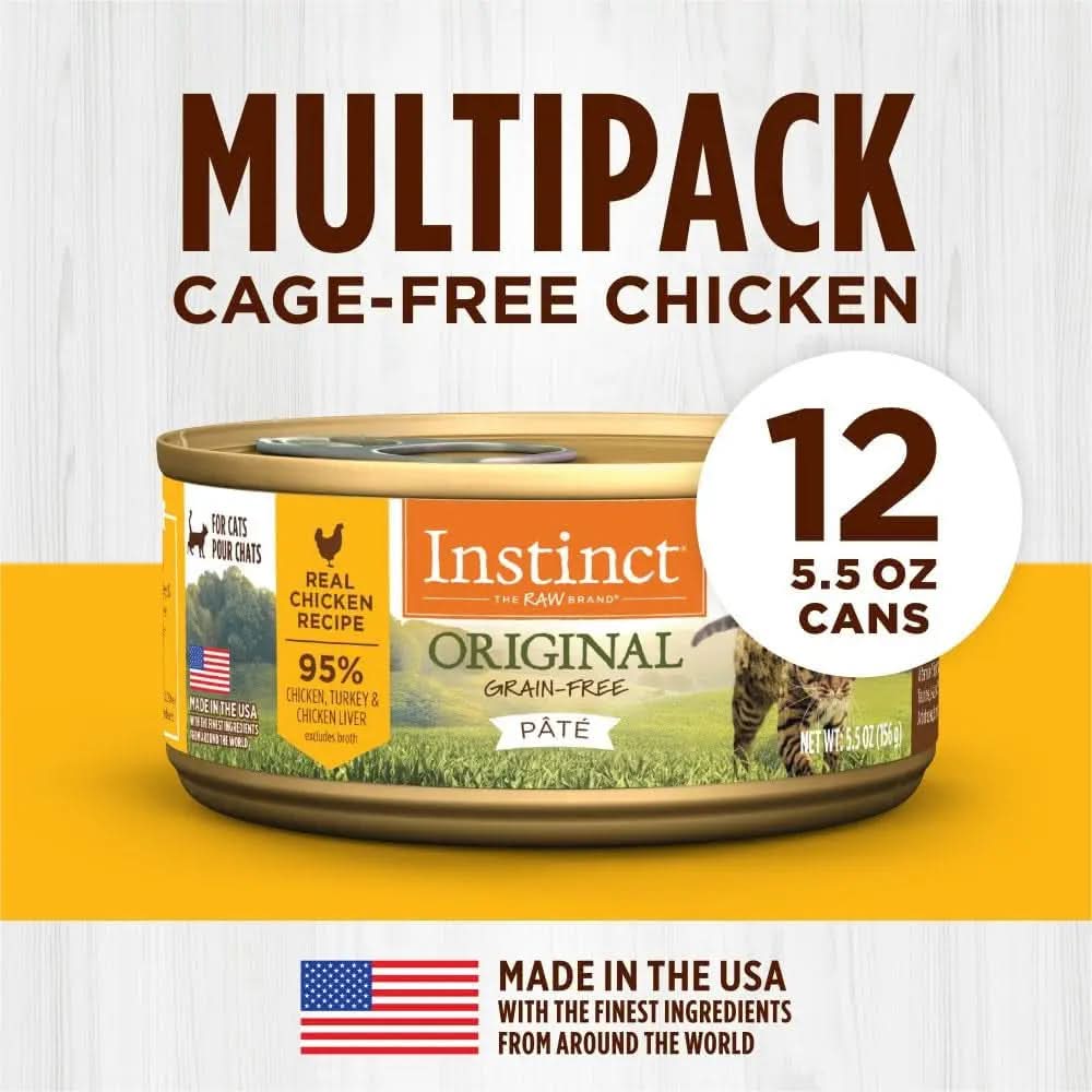 Original Grain-Free Real Chicken Recipe Natural Wet Cat Food, 5.5 Ounce (Pack of 12)