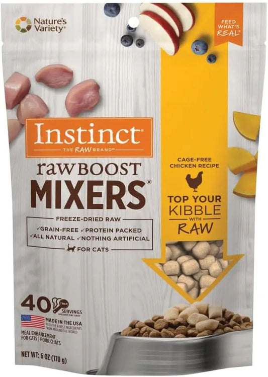 Raw Boost Mixers Freeze-Dried Grain-Free Cat Food Topper, 6 Ounce (Single Pack)
