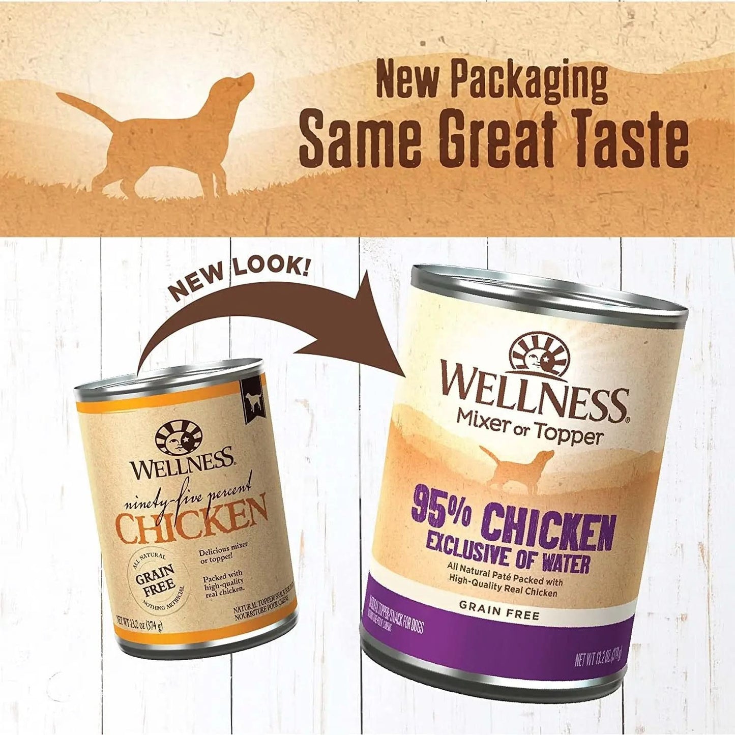 95% Chicken Grain-Free Natural Wet Dog Food, 13.2 Ounce Can (Pack of 12)
